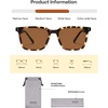 image:imageSOJOS Unisex Rectangle Polarized Sunglasses TR90 Square Frame UV400 Protection Lightweight Flexible for Men and WomenClear Tortoise BrownBrown