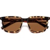 image:imageSOJOS Unisex Rectangle Polarized Sunglasses TR90 Square Frame UV400 Protection Lightweight Flexible for Men and WomenClear Tortoise BrownBrown
