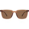 image:imageSOJOS Unisex Rectangle Polarized Sunglasses TR90 Square Frame UV400 Protection Lightweight Flexible for Men and WomenCrystal BrownBrown