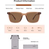 image:imageSOJOS Unisex Rectangle Polarized Sunglasses TR90 Square Frame UV400 Protection Lightweight Flexible for Men and WomenCrystal BrownBrown