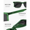 image:imageSOJOS Unisex Rectangle Polarized Sunglasses TR90 Square Frame UV400 Protection Lightweight Flexible for Men and WomenGreenGrey