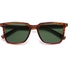 image:imageSOJOS Unisex Rectangle Polarized Sunglasses TR90 Square Frame UV400 Protection Lightweight Flexible for Men and WomenLight Brown StripesGreen