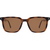 image:imageSOJOS Unisex Rectangle Polarized Sunglasses TR90 Square Frame UV400 Protection Lightweight Flexible for Men and WomenTortoise BrownBrown