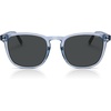 image:imageSOJOS Unisex Rounded Square Polarized Sunglasses TR90 Frame UV400 Protection Lightweight Retro for Women amp MenBlueGrey