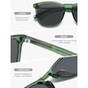 image:imageSOJOS Unisex Rounded Square Polarized Sunglasses TR90 Frame UV400 Protection Lightweight Retro for Women amp MenGreenGrey
