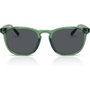 image:imageSOJOS Unisex Rounded Square Polarized Sunglasses TR90 Frame UV400 Protection Lightweight Retro for Women amp MenGreenGrey