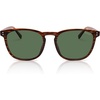 image:imageSOJOS Unisex Rounded Square Polarized Sunglasses TR90 Frame UV400 Protection Lightweight Retro for Women amp MenLight Brown StripesGreen