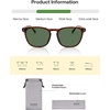 image:imageSOJOS Unisex Rounded Square Polarized Sunglasses TR90 Frame UV400 Protection Lightweight Retro for Women amp MenLight Brown StripesGreen