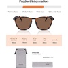 image:imageSOJOS Unisex Rounded Square Polarized Sunglasses TR90 Frame UV400 Protection Lightweight Retro for Women amp MenTortoise BrownBrown