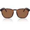image:imageSOJOS Unisex Rounded Square Polarized Sunglasses TR90 Frame UV400 Protection Lightweight Retro for Women amp MenTortoise BrownBrown