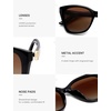 image:imageSOJOS Vintage Oversized Cateye Sunglasses Womens UV400 Large Designer Shades Lentes De Sol Para Mujer SJ2634BlackBrown