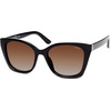 image:imageSOJOS Vintage Oversized Cateye Sunglasses Womens UV400 Large Designer Shades Lentes De Sol Para Mujer SJ2634BlackBrown