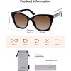 image:imageSOJOS Vintage Oversized Cateye Sunglasses Womens UV400 Large Designer Shades Lentes De Sol Para Mujer SJ2634BlackBrown