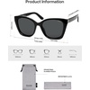 image:imageSOJOS Vintage Oversized Cateye Sunglasses Womens UV400 Large Designer Shades Lentes De Sol Para Mujer SJ2634BlackGrey