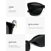 image:imageSOJOS Vintage Oversized Cateye Sunglasses Womens UV400 Large Designer Shades Lentes De Sol Para Mujer SJ2634BlackGrey