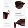 image:imageSOJOS Vintage Oversized Cateye Sunglasses Womens UV400 Large Designer Shades Lentes De Sol Para Mujer SJ2634RedRed Grading Lens