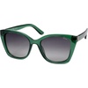 image:imageSOJOS Vintage Oversized Cateye Sunglasses Womens UV400 Large Designer Shades Lentes De Sol Para Mujer SJ2634Transparent GreenGrey Grading Lens