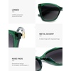 image:imageSOJOS Vintage Oversized Cateye Sunglasses Womens UV400 Large Designer Shades Lentes De Sol Para Mujer SJ2634Transparent GreenGrey Grading Lens