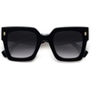 image:imageSOJOS Vintage Oversized Square Sunglasses for WomenRetro Womens Luxury Big Large Sun Glasses UV400 SJ2194Black FrameGrey Grading Lens