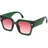 image:imageSOJOS Vintage Oversized Square Sunglasses for WomenRetro Womens Luxury Big Large Sun Glasses UV400 SJ2194Green FramePink Grading Lens