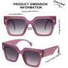 image:imageSOJOS Vintage Oversized Square Sunglasses for WomenRetro Womens Luxury Big Large Sun Glasses UV400 SJ2194Milky Purple FramePurple Grading Lens