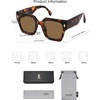 image:imageSOJOS Vintage Oversized Square Sunglasses for WomenRetro Womens Luxury Big Large Sun Glasses UV400 SJ2194TortoiseBrown