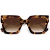 image:imageSOJOS Vintage Oversized Square Sunglasses for WomenRetro Womens Luxury Big Large Sun Glasses UV400 SJ2194Tortosie FrameBrown Grading Lens
