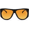 image:imageSOJOS Vintage Retro Oversized Big Aviator Polarized Sunglasses Womens Men SJ2615Black Frame Yellow Grading Lens