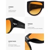 image:imageSOJOS Vintage Retro Oversized Big Aviator Polarized Sunglasses Womens Men SJ2615Black Frame Yellow Grading Lens