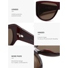 image:imageSOJOS Vintage Retro Oversized Big Aviator Polarized Sunglasses Womens Men SJ2615Brown Frame Brown Lens