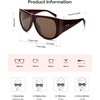 image:imageSOJOS Vintage Retro Oversized Big Aviator Polarized Sunglasses Womens Men SJ2615Brown Frame Brown Lens