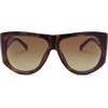 image:imageSOJOS Vintage Retro Oversized Big Aviator Polarized Sunglasses Womens Men SJ2615Brown Tortoise Frame Brown Lens