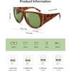 image:imageSOJOS Vintage Retro Oversized Big Aviator Polarized Sunglasses Womens Men SJ2615Yellow Tortoise Frame Green Lens