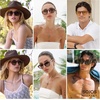 image:imageSOJOS Vintage Retro Square Polarized Sunglasses Men Standard Fit Trendy Womens Sun Glasses SJ2382Black Frame Brown Grading Lens