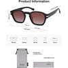image:imageSOJOS Vintage Retro Square Polarized Sunglasses Men Standard Fit Trendy Womens Sun Glasses SJ2382Black Frame Brown Grading Lens