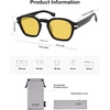 image:imageSOJOS Vintage Retro Square Polarized Sunglasses Men Standard Fit Trendy Womens Sun Glasses SJ2382Black Frame Yellow Lens