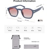 image:imageSOJOS Vintage Retro Square Polarized Sunglasses Men Standard Fit Trendy Womens Sun Glasses SJ2382Blue Frame Red Grading Lens