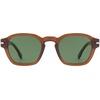 image:imageSOJOS Vintage Retro Square Polarized Sunglasses Men Standard Fit Trendy Womens Sun Glasses SJ2382Brown Frame Green Lens
