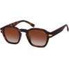 image:imageSOJOS Vintage Retro Square Polarized Sunglasses Men Standard Fit Trendy Womens Sun Glasses SJ2382Brown Tortoise Frame Brown Grading Lens