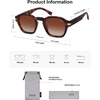 image:imageSOJOS Vintage Retro Square Polarized Sunglasses Men Standard Fit Trendy Womens Sun Glasses SJ2382Brown Tortoise Frame Brown Grading Lens