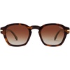 image:imageSOJOS Vintage Retro Square Polarized Sunglasses Men Standard Fit Trendy Womens Sun Glasses SJ2382Brown Tortoise Frame Brown Grading Lens
