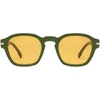 image:imageSOJOS Vintage Retro Square Polarized Sunglasses Men Standard Fit Trendy Womens Sun Glasses SJ2382Green Frame Yellow Lens