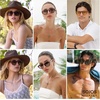 image:imageSOJOS Vintage Retro Square Polarized Sunglasses Men Standard Fit Trendy Womens Sun Glasses SJ2382Green Frame Yellow Lens