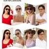 image:imageSOJOS Vintage Retro Square Polarized Sunglasses Men Standard Fit Trendy Womens Sun Glasses SJ2382Milky Brown Frame Brown Lens