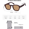 image:imageSOJOS Vintage Retro Square Polarized Sunglasses Men Standard Fit Trendy Womens Sun Glasses SJ2382Milky Brown Frame Brown Lens