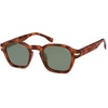 image:imageSOJOS Vintage Retro Square Polarized Sunglasses Men Standard Fit Trendy Womens Sun Glasses SJ2382Red Tortoise Frame Green Lens