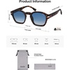 image:imageSOJOS Vintage Retro Square Polarized Sunglasses Men Standard Fit Trendy Womens Sun Glasses SJ2382Tortoise Frame Blue Grading Lens