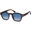 image:imageSOJOS Vintage Retro Square Polarized Sunglasses Men Standard Fit Trendy Womens Sun Glasses SJ2382Tortoise Frame Blue Grading Lens