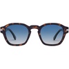 image:imageSOJOS Vintage Retro Square Polarized Sunglasses Men Standard Fit Trendy Womens Sun Glasses SJ2382Tortoise Frame Blue Grading Lens