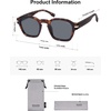 image:imageSOJOS Vintage Retro Square Polarized Sunglasses Men Standard Fit Trendy Womens Sun Glasses SJ2382Tortoise Frame Grey Lens